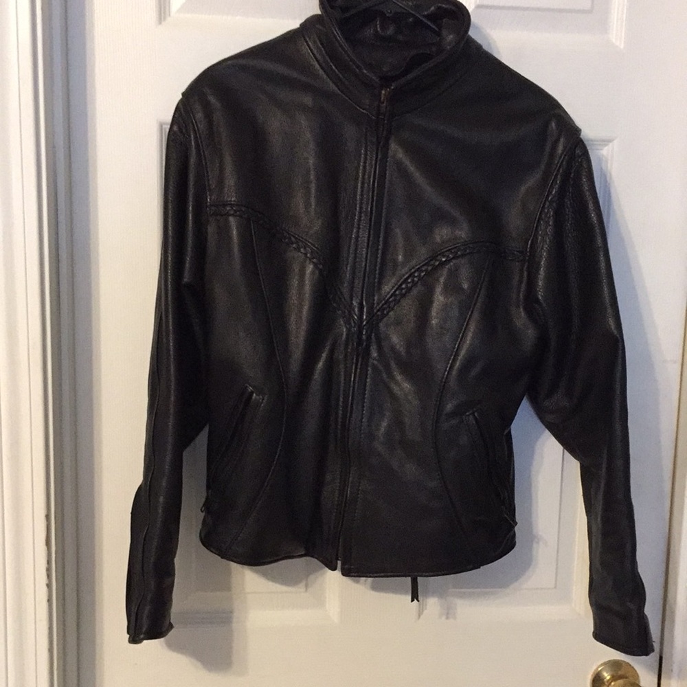 Fashions by Rose Black Leather Riding Jacket